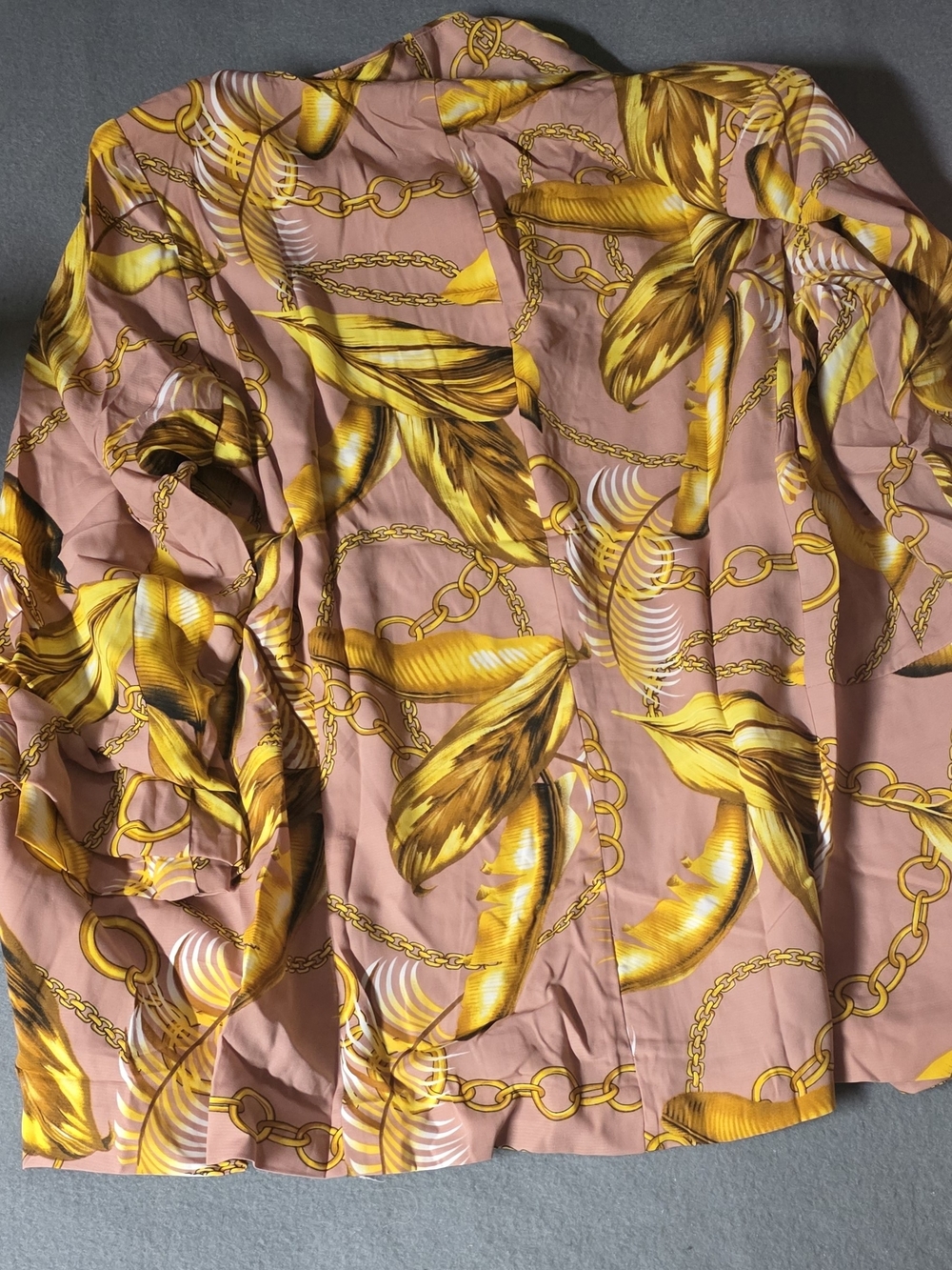 NWT Ovi Printed Pink & Gold Chain-Accent Blazer S/M/L - Picture 3 of 6
